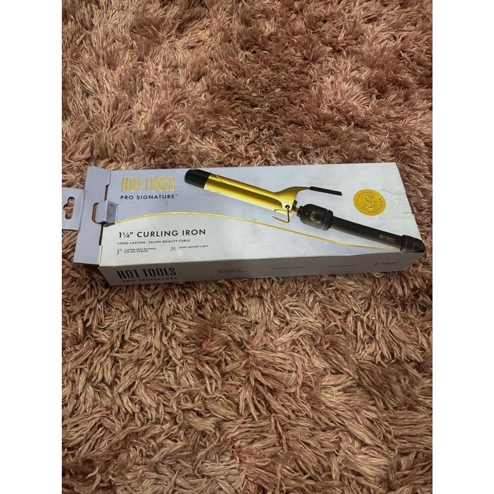 Hot Tools Pro Signature 1 1/4" Gold Curling Iron - Yellow/Black
